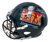 Jalen Carter Signed Philadelphia Eagles FS Super Bowl 59 Replica Helmet BAS