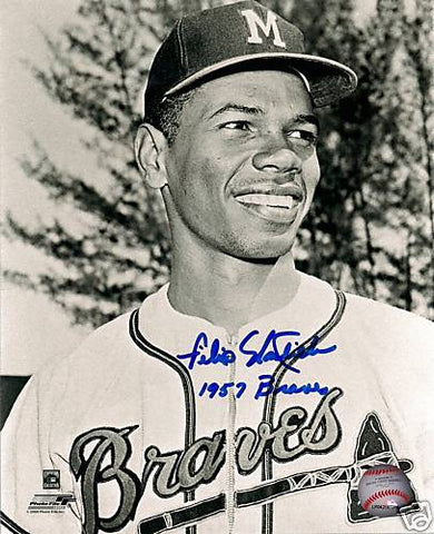 FELIX MANTILLA Signed 8X10 Photo #5 AUTO w/57 BRAVES Milwaukee