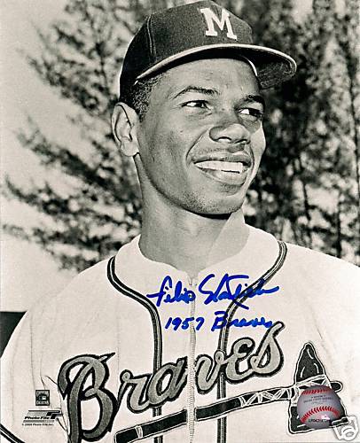 FELIX MANTILLA Signed 8X10 Photo #5 AUTO w/57 BRAVES Milwaukee