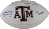 Johnny Manziel Autographed Texas A&M Aggies Logo Football Heisman JSA 59379