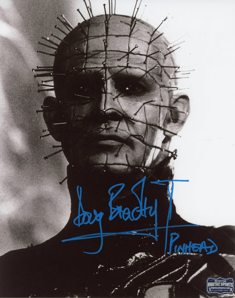 Doug Bradley Signed Unframed 8x10 B & W Close Up Hellraiser Photo with Pinhhead"