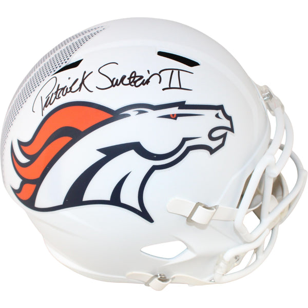 Patrick Surtain Autographed Denver Broncos F/S 24 Alt Helmet Beckett WIT 53133