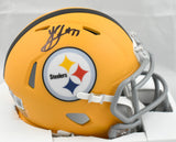 Jack Sawyer Autographed Steelers Alt 25 Speed Mini Helmet - Beckett W Holo