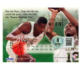 Dominique Wilkins Autographed 1995 Skybox #7 Trading Card Beckett 54122