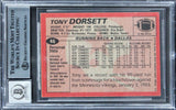 Cowboys Tony Dorsett "HOF" Signed 1983 Topps #46 Card Auto Grade 10! BAS Slabbed