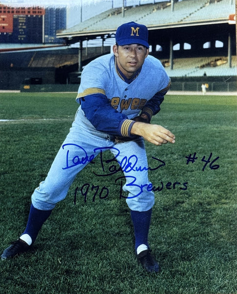 Milwaukee Brewers Pitcher DAVE BALDWIN Signed 8x10 Photo #1 AUTO