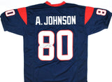 Andre Johnson Autographed Blue Pro Style Jersey - JSA W *Black