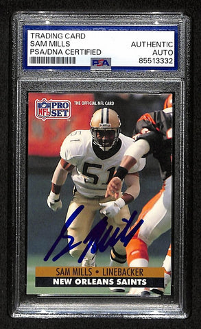 Sam Mills HOF Signed/Autograph 1991 Pro Set #592 Saints/Panthers PSA/DNA 201485