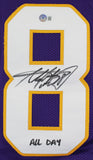 Adrian Peterson "All Day" Authentic Signed Purple Pro Style Jersey BAS Witnessed