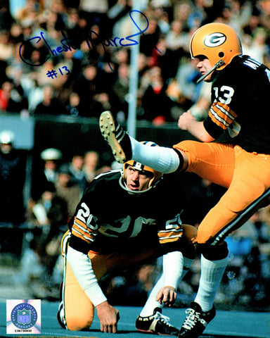 Packers Kicker CHESTER MARCOL Signed 8x10 Photo #4 AUTO ~ 1972 NFL ROY - GBP HOF