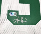 BOSTON CELTICS LARRY BIRD AUTOGRAPHED WHITE JERSEY BECKETT BAS WITNESS 239864