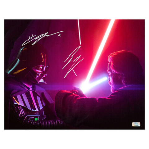 Ewan McGregor, Hayden Christensen Autographed Obi-Wan Kenobi Duel 11x14 Photo