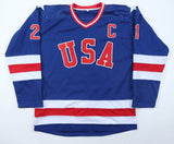 Mike Eruzione Signed Team USA Captain's Jersey Inscibd "80 Gold"/ Miracle on Ice