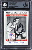Knicks Bill Bradley Signed 1983 Topps M&M's Olympic Heroes #3 Card BAS Slabbed