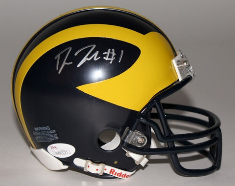 Devin Funchess Signed Michigan Wolverines Mini-Helmet (JSA COA) Carolina Panther