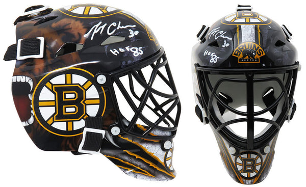 Gerry Cheevers Signed Boston Bruins Mini Hockey Goalie Mask w/HOF'85 - SCHWARTZ