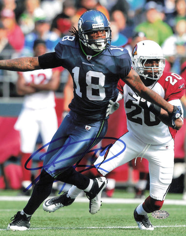 Sidney Rice Autographed Signed 8x10 Photo Seattle Seahawks MCS Holo #63315
