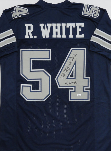 Cowboys RANDY WHITE Signed Custom Replica Dallas Blue Jersey AUTO w/ HOF - JSA