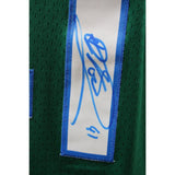 Dirk Nowitzki Autographed Dallas Mavericks Adidas Green Jersey Beckett 48396