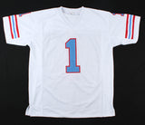 Warren Moon Signed Houston Oilers Jersey Inscribd HOF 06 (JSA COA) 9xPro Bowl QB