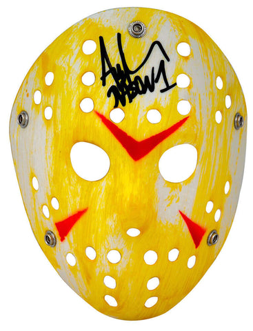 Ari Lehman Signed Friday The 13th Yellow & Red Mask w/Jason 1 - (SS COA)