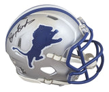 Lions Barry Sanders Signed 1983-01 TB Speed Mini Helmet W/ Case BAS Witnessed
