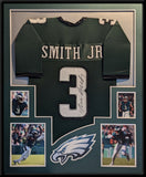 FRAMED PHILADELPHIA EAGLES NOLAN SMITH JR AUTOGRAPHED SIGNED JERSEY JSA COA