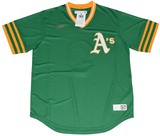 REGGIE JACKSON SIGNED OAKLAND A'S ATHLETIC #9 NIKE THROWBACK JERSEY W/ 73 WS MVP