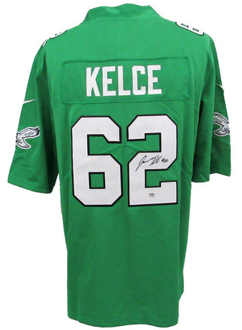 Jason Kelce Eagles Signed Kelly Green Nike On Field Football Jersey PSA/DNA 8042