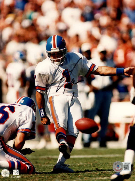 Jason Elam Autographed/Signed Denver Broncos 8x10 Photo Beckett 50529