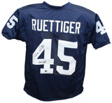 Rudy Ruettiger Autographed College Style Blue Jersey XL Insc. Beckett 41171