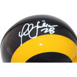 Marshall Faulk Signed Los Angeles Rams TB Mini Helmet Beckett 42230