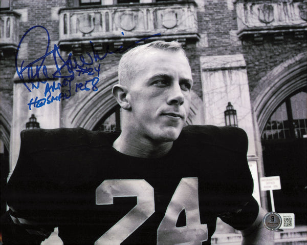 Pete Dawkins Autographed 8x10 Photo Army Army 24 Heisman 1958 Beckett QR BM37823
