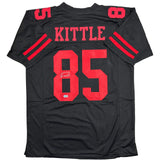 Autographed/Signed George Kittle San Francisco Black Jersey Beckett BAS COA