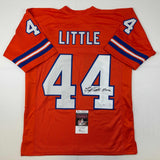 Autographed/Signed Floyd Little HOF Denver Orange Football Jersey JSA COA