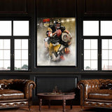 Ben Roethlisberger Steelers Signed 36x48 Original Canvas-Jordan Spector-1/LE 1