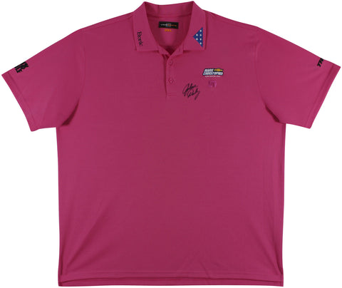 John Daly Signed Match Worn Pink FOH Loudmouth Polo Shirt BAS #JD36BH00342