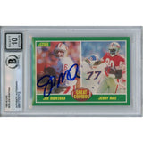 Joe Montana Autographed/Signed 1989 Score #279 Slab Trading Card Beckett 49911