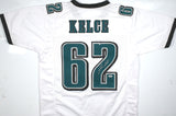 Jason Kelce Autographed White Pro Style Jersey - PSA *Silver