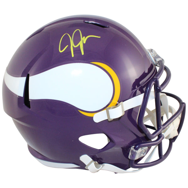 Justin Jefferson Autographed Minnesota Vikings F/S TB Helmet Beckett WIT 52896