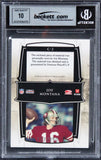 49ers Joe Montana Signed 2008 Donruss SL #2 #122/250 Card Auto 10! BAS Slabbed