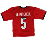 Adonai Mitchell Signed Georgia Custom Red Jersey with "21 Champs" Inscription