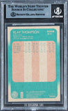 Warriors Klay Thompson Signed 2011 Fleer Retro 1988-89 #KT Rookie Card BAS Slab