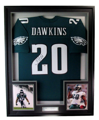 Brian Dawkins HOF Signed/Autographed Eagles Jersey Framed PSA/DNA 199975