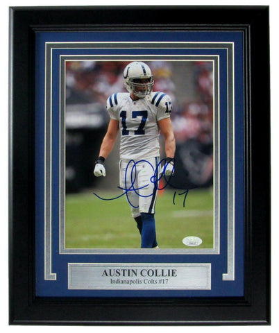 Austin Collie Indianapolis Colts Signed/Auto 8x10 Photo Framed JSA 163313