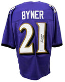 Earnest Byner Signed/Inscribed Purple Ravens Football Jersey PSA/DNA 208135