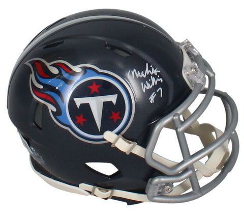 Malik Willis Autographed Tennessee Titans Mini Speed Helmet Beckett