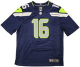 SEAHAWKS TYLER LOCKETT AUTOGRAPHED BLUE NIKE ON FIELD JERSEY SIZE XL MCS 222046