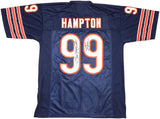 BEARS DAN HAMPTON AUTOGRAPHED BLUE JERSEY "HOF 2002" BECKETT WITNESS 231047