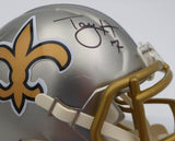 Taysom Hill Autographed Signed Saints Flash Gold Mini Helmet Beckett QR #BE17580
